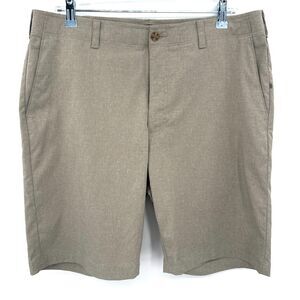 BEN HOGAN Tan Beige Flat Front Golf Shorts Size 36